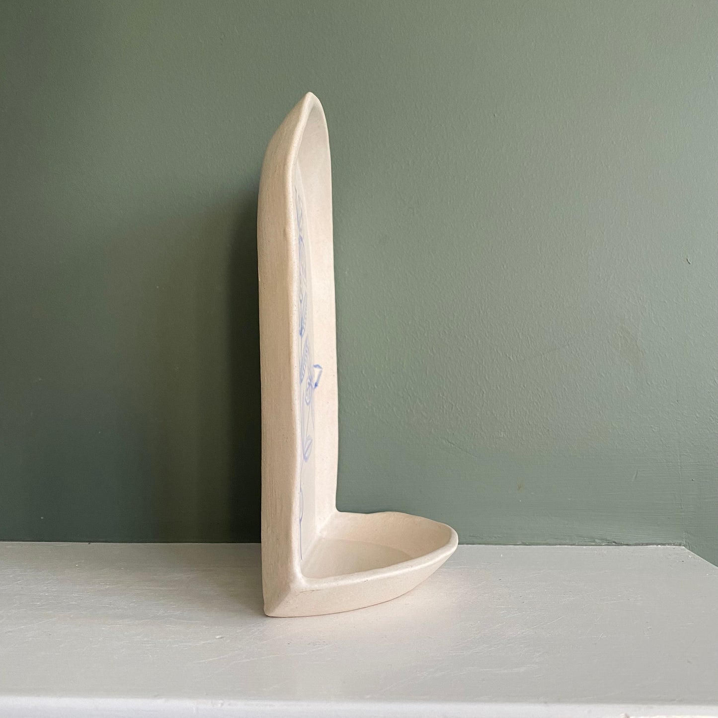 PRE ORDER Flower candle holder, in natural and white, folk inspired, scandi home design
